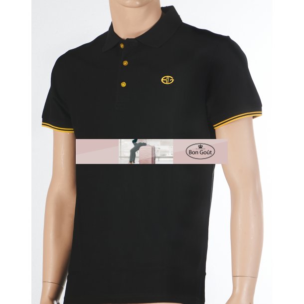 60 72 | Poloshirt H.Pique Black/Yellow