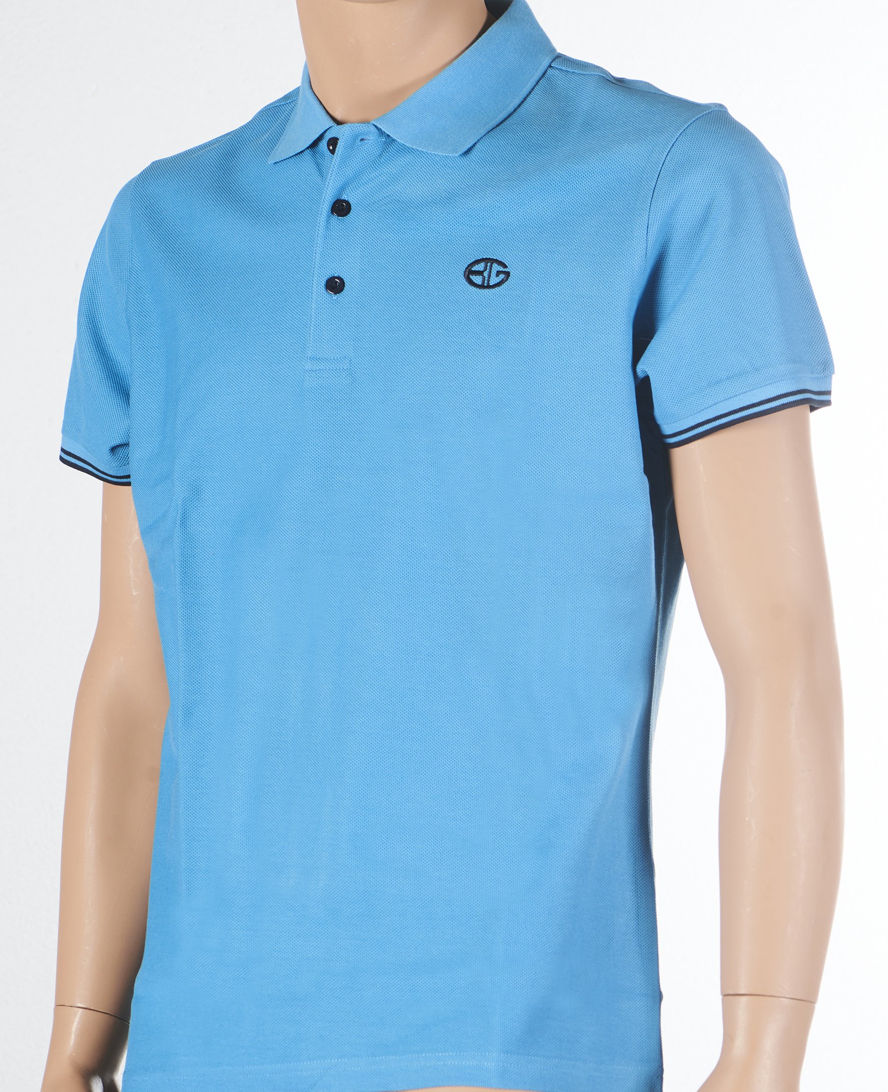 60 24 | Poloshirt  H.Pique Turkis/Navy